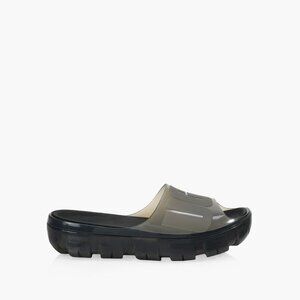 Jelly black clear UGG slides for women